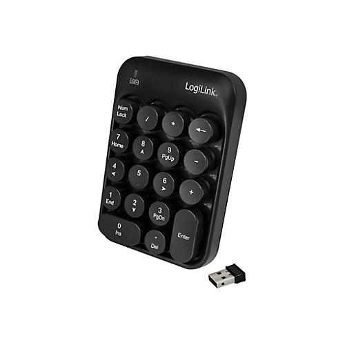 LogiLink - Tastatur - mit Touchpad - kabellos - 2.4 GHz - Tastenschalter: Scissor-Key