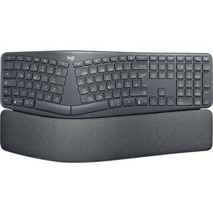 Logitech® ERGO K860 drahtlose ergonomische Tastatur, Handflächenhebefunktion, 2 Jahre Batterie