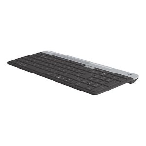 Logitech Slim Multi-Device K580 – Tastatur – kabellos – Bluetooth, 2.4 GHz – Pan-Nordic – Graphite