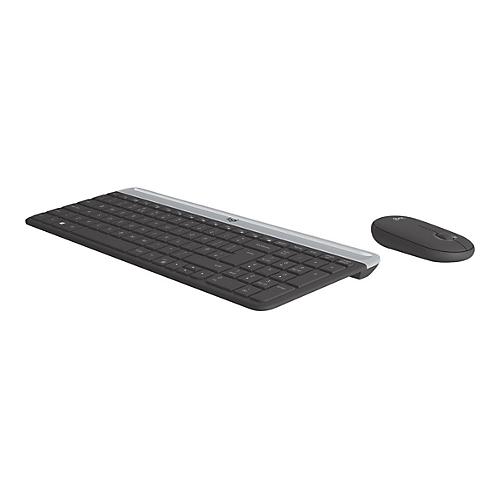 Logitech Slim Wireless Combo MK470 - Tastatur-und-Maus-Set - kabellos - 2.4 GHz - QWERTY - GB