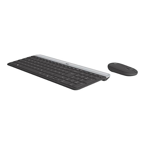 Logitech Slim Wireless Combo MK470 - Tastatur-und-Maus-Set - kabellos - 2.4 GHz - QWERTZ - Deutsch