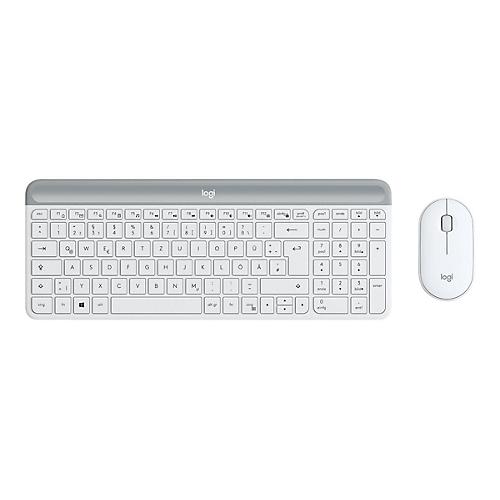 Logitech Slim Wireless Combo MK470 - Tastatur-und-Maus-Set - kabellos - 2.4 GHz - QWERTZ - Deutsch