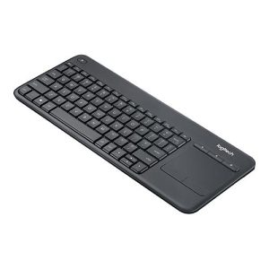 Logitech Wireless Touch Keyboard K400 Plus – Tastatur – kabellos – 2.4 GHz – Französisch – Schwarz