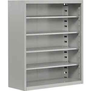 Magazinregal, 830 mm hoch, 4 Böden, ohne Kästen, weißaluminium