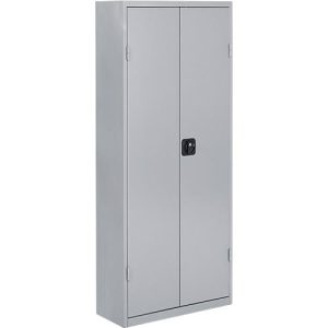 Magazinschrank, 1690 mm hoch, 11 Böden, 60 Kästen, mit Türen, hellsilber