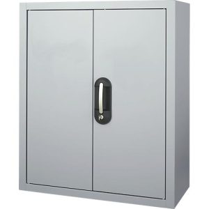 Magazinschrank, 830 mm hoch, 4 Böden, 22 Kästen, mit Türen, weißalu Magazinschrank, 830 mm hoch, 4 Böden, 22 Kästen, mit Türen, weißalu