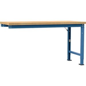 Manuflex Anbauwerkbank Profi Spezial, Tischplatte Multiplex, 1750 x 700 mm, brillantblau