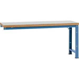 Manuflex Anbauwerkbank Profi Standard, Tischplatte Kunststoff, 2000 x 700 mm, brillantblau