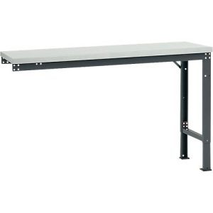Manuflex Ansatztisch UNIVERSAL Spezial, 1500 x 800 mm, Kunststoff lichtgrau, anthrazit Manuflex Ansatztisch UNIVERSAL Spezial, 1500 x 800 mm, Kunststoff lichtgrau, anthrazit