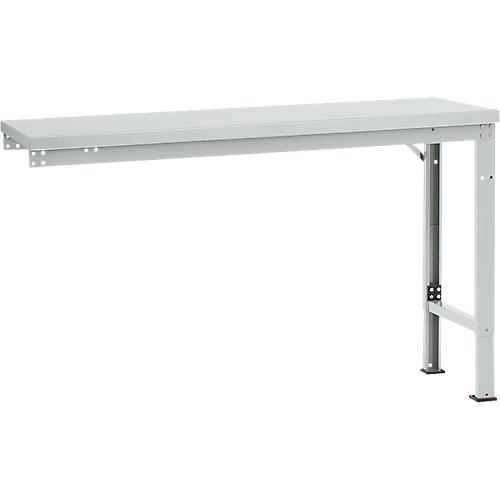 Manuflex Ansatztisch UNIVERSAL Spezial, 1500 x 800 mm, Kunststoff lichtgrau, lichtgrau