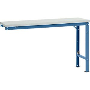 Manuflex Ansatztisch UNIVERSAL Spezial, 1500 x 800 mm, Melamin lichtgrau, brillantblau Manuflex Ansatztisch UNIVERSAL Spezial, 1500 x 800 mm, Melamin lichtgrau, brillantblau
