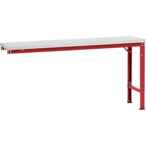 Manuflex Ansatztisch UNIVERSAL Spezial, 1750 x 800 mm, Melamin lichtgrau, rubinrot Manuflex Ansatztisch UNIVERSAL Spezial, 1750 x 800 mm, Melamin lichtgrau, rubinrot