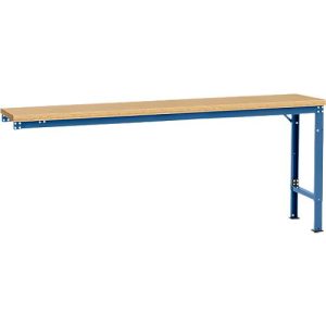 Manuflex Ansatztisch UNIVERSAL Spezial, 2000 x 800 mm, Multiplex natur, brillantblau Manuflex Ansatztisch UNIVERSAL Spezial, 2000 x 800 mm, Multiplex natur, brillantblau