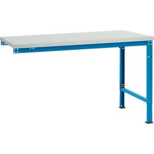 Manuflex Ansatztisch UNIVERSAL Spezial, Tischplatte Kunststoff, 1500×1000, lichtblau Manuflex Ansatztisch UNIVERSAL Spezial, Tischplatte Kunststoff, 1500×1000, lichtblau