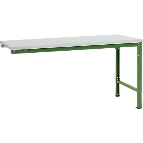 Manuflex Ansatztisch UNIVERSAL Spezial, Tischplatte Kunststoff, 1750x1000, resedagrün