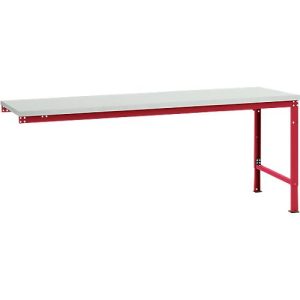 Manuflex Ansatztisch UNIVERSAL Spezial, Tischplatte Kunststoff, 2000×1000, rubinrot Manuflex Ansatztisch UNIVERSAL Spezial, Tischplatte Kunststoff, 2000×1000, rubinrot