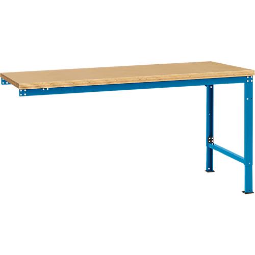 Manuflex Ansatztisch UNIVERSAL Spezial, Tischplatte Multiplex, 1750x1000, lichtblau