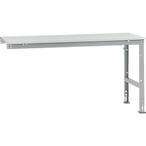 Manuflex Ansatztisch UNIVERSAL Standard, 1750 x 800 mm, Kunststoff lichtgrau, alusilber Manuflex Ansatztisch UNIVERSAL Standard, 1750 x 800 mm, Kunststoff lichtgrau, alusilber
