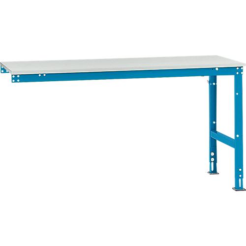 Manuflex Ansatztisch UNIVERSAL Standard, 1750 x 800 mm, Melamin lichtgrau, lichtblau