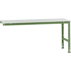 Manuflex Ansatztisch UNIVERSAL Standard, 2000 x 800 mm, Melamin lichtgrau, resedagrün Manuflex Ansatztisch UNIVERSAL Standard, 2000 x 800 mm, Melamin lichtgrau, resedagrün