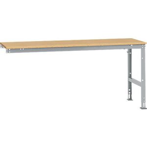 Manuflex Ansatztisch UNIVERSAL Standard, 2000 x 800 mm, Multiplex natur, alusilber Manuflex Ansatztisch UNIVERSAL Standard, 2000 x 800 mm, Multiplex natur, alusilber