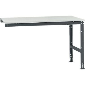 Manuflex Ansatztisch UNIVERSAL Standard, Tischplatte Kunststoff, 1500×1000, anthrazit Manuflex Ansatztisch UNIVERSAL Standard, Tischplatte Kunststoff, 1500×1000, anthrazit