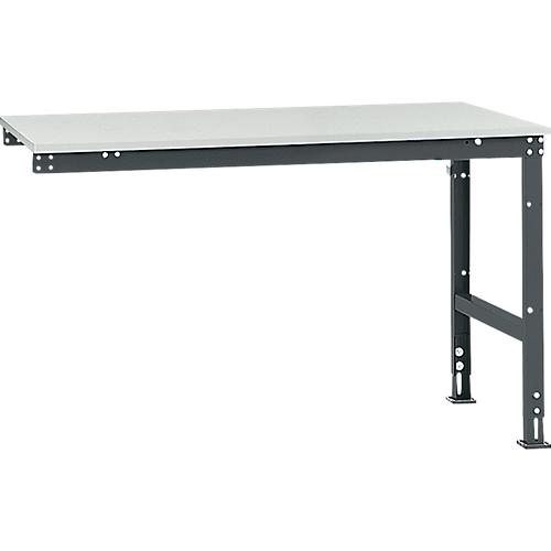 Manuflex Ansatztisch UNIVERSAL Standard, Tischplatte Kunststoff, 1500x1000, anthrazit