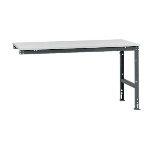 Manuflex Ansatztisch UNIVERSAL Standard, Tischplatte Kunststoff, 1750×1000, anthrazit Manuflex Ansatztisch UNIVERSAL Standard, Tischplatte Kunststoff, 1750×1000, anthrazit