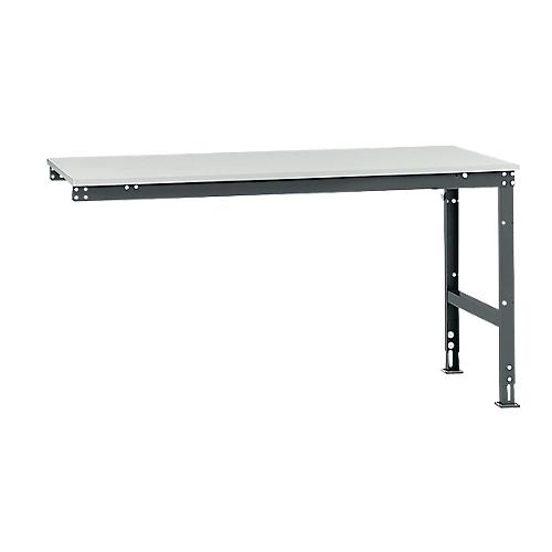Manuflex Ansatztisch UNIVERSAL Standard, Tischplatte Kunststoff, 1750x1000, anthrazit