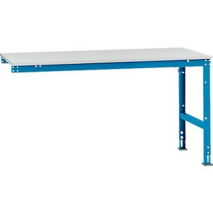 Manuflex Ansatztisch UNIVERSAL Standard, Tischplatte Kunststoff, 1750×1000, lichtblau