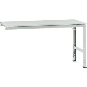 Manuflex Ansatztisch UNIVERSAL Standard, Tischplatte Kunststoff, 1750×1000, lichtgrau