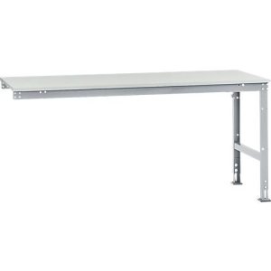 Manuflex Ansatztisch UNIVERSAL Standard, Tischplatte Kunststoff, 2000×1000, alusilber