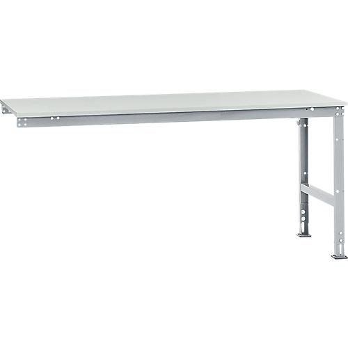Manuflex Ansatztisch UNIVERSAL Standard, Tischplatte Kunststoff, 2000x1000, alusilber