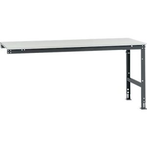 Manuflex Ansatztisch UNIVERSAL Standard, Tischplatte Kunststoff, 2000×1000, anthrazit