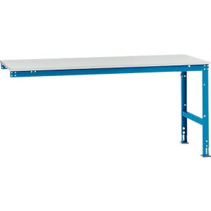 Manuflex Ansatztisch UNIVERSAL Standard, Tischplatte Kunststoff, 2000×1000, lichtblau