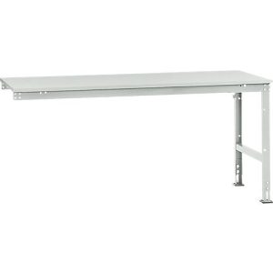 Manuflex Ansatztisch UNIVERSAL Standard, Tischplatte Kunststoff, 2000×1000, lichtgrau
