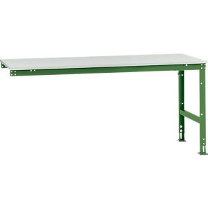 Manuflex Ansatztisch UNIVERSAL Standard, Tischplatte Kunststoff, 2000×1000, resedagrün