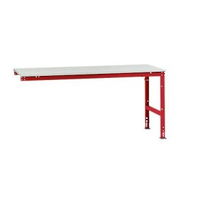 Manuflex Ansatztisch UNIVERSAL Standard, Tischplatte Kunststoff, 2000×1000, rubinrot