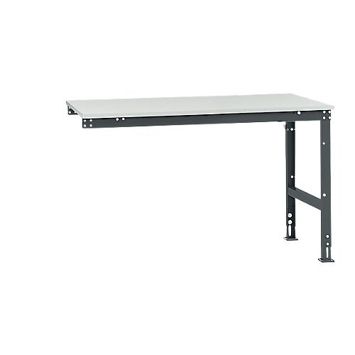 Manuflex Ansatztisch UNIVERSAL Standard, Tischplatte Melamin, 1500x1000, anthrazit