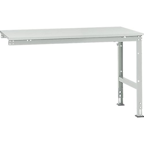 Manuflex Ansatztisch UNIVERSAL Standard, Tischplatte Melamin, 1500x1000, lichtgrau