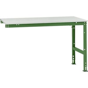 Manuflex Ansatztisch UNIVERSAL Standard, Tischplatte Melamin, 1500×1000, resedagrün
