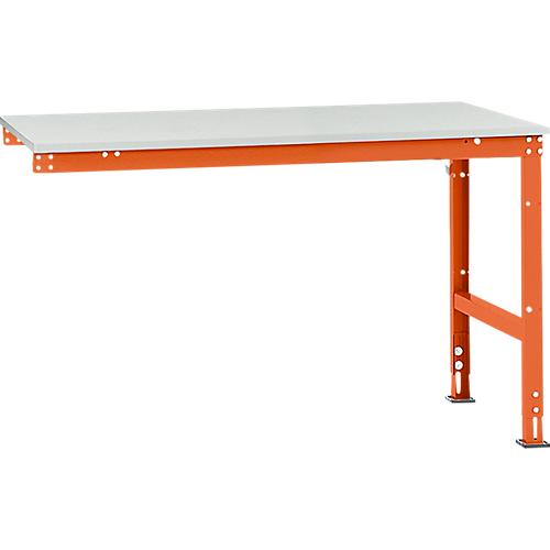 Manuflex Ansatztisch UNIVERSAL Standard, Tischplatte Melamin, 1500x1000, rotorange