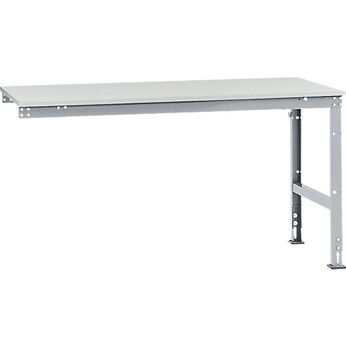 Manuflex Ansatztisch UNIVERSAL Standard, Tischplatte Melamin, 1750x1000, alusilber