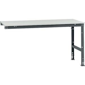 Manuflex Ansatztisch UNIVERSAL Standard, Tischplatte Melamin, 1750×1000, anthrazit