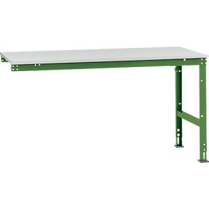 Manuflex Ansatztisch UNIVERSAL Standard, Tischplatte Melamin, 1750×1000, resedagrün Manuflex Ansatztisch UNIVERSAL Standard, Tischplatte Melamin, 1750×1000, resedagrün
