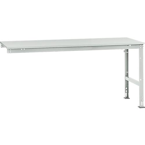 Manuflex Ansatztisch UNIVERSAL Standard, Tischplatte Melamin, 2000x1000, lichtgrau