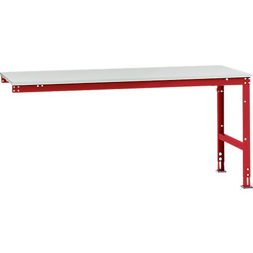 Manuflex Ansatztisch UNIVERSAL Standard, Tischplatte Melamin, 2000x1000, rubinrot