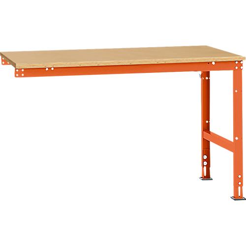 Manuflex Ansatztisch UNIVERSAL Standard, Tischplatte Multiplex, 1500x1000, rotorange