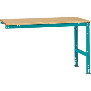 Manuflex Ansatztisch UNIVERSAL Standard, Tischplatte Multiplex, 1500×1000, wasserblau Manuflex Ansatztisch UNIVERSAL Standard, Tischplatte Multiplex, 1500×1000, wasserblau