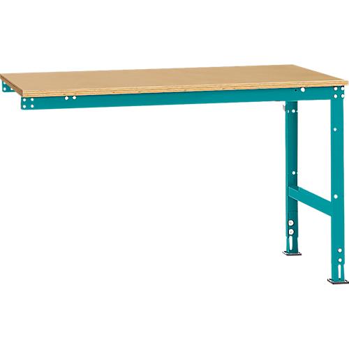 Manuflex Ansatztisch UNIVERSAL Standard, Tischplatte Multiplex, 1500x1000, wasserblau